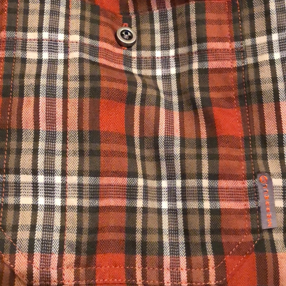 Merrell plaid button down - Picture 4 of 5